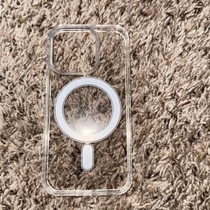 iPhone 14 pro MagSafe case and apple charger with charging block